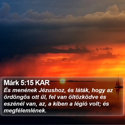 Márk 5:15 KAR Bible Verse Image