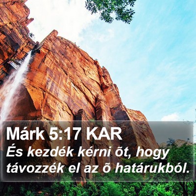 Márk 5:17 KAR Bible Verse Image