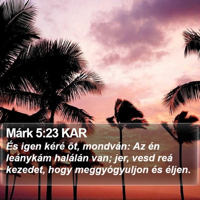 Márk 5:23 KAR Bible Verse Image