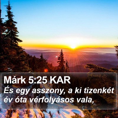 Márk 5:25 KAR Bible Verse Image