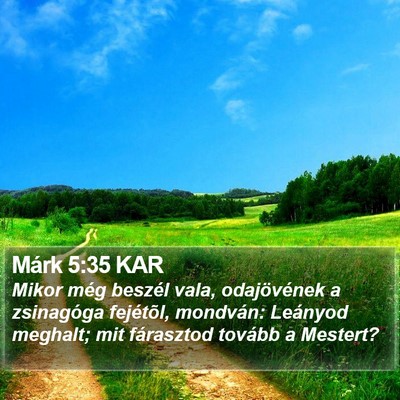 Márk 5:35 KAR Bible Verse Image