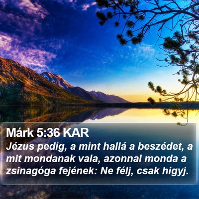 Márk 5:36 KAR Bible Verse Image
