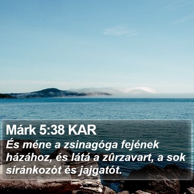 Márk 5:38 KAR Bible Verse Image