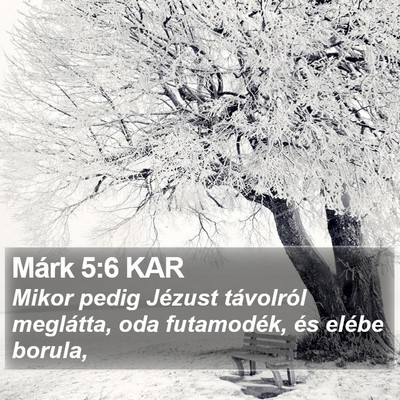Márk 5:6 KAR Bible Verse Image