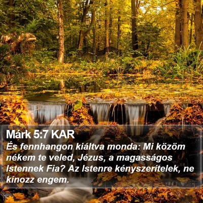 Márk 5:7 KAR Bible Verse Image