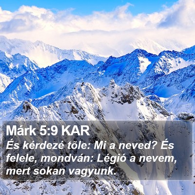 Márk 5:9 KAR Bible Verse Image