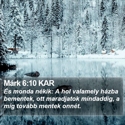 Márk 6:10 KAR Bible Verse Image