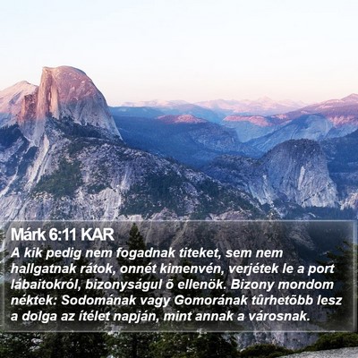 Márk 6:11 KAR Bible Verse Image