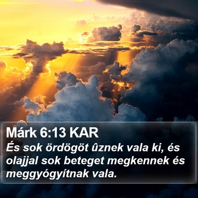 Márk 6:13 KAR Bible Verse Image