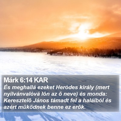 Márk 6:14 KAR Bible Verse Image