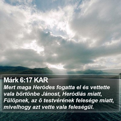 Márk 6:17 KAR Bible Verse Image
