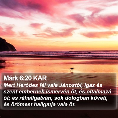 Márk 6:20 KAR Bible Verse Image