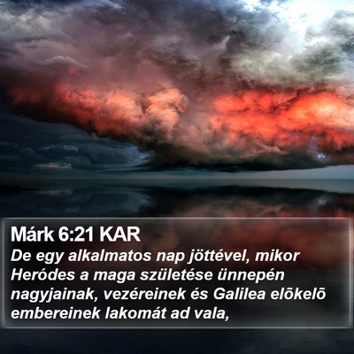 Márk 6:21 KAR Bible Verse Image