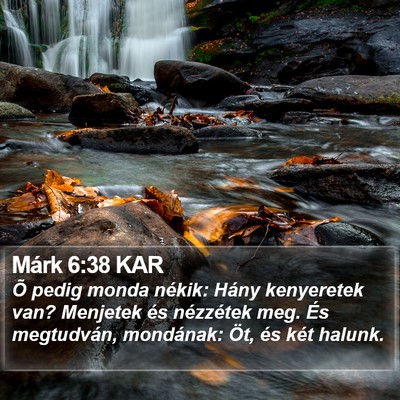 Márk 6:38 KAR Bible Verse Image