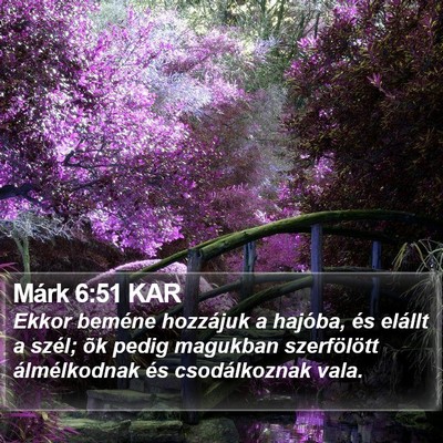 Márk 6:51 KAR Bible Verse Image