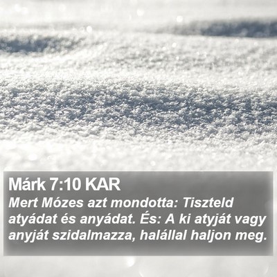 Márk 7:10 KAR Bible Verse Image