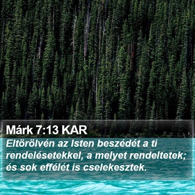Márk 7:13 KAR Bible Verse Image