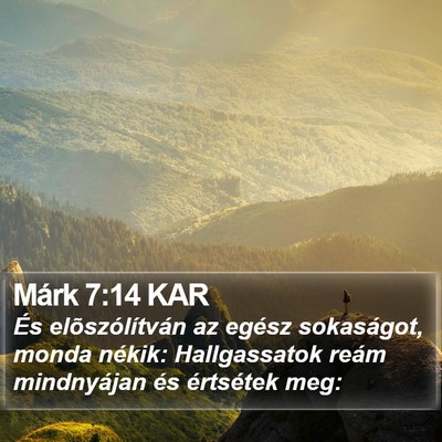 Márk 7:14 KAR Bible Verse Image