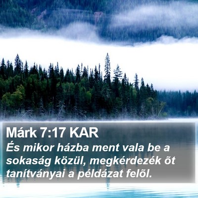 Márk 7:17 KAR Bible Verse Image
