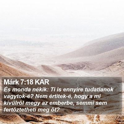 Márk 7:18 KAR Bible Verse Image