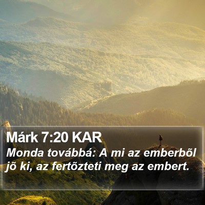 Márk 7:20 KAR Bible Verse Image