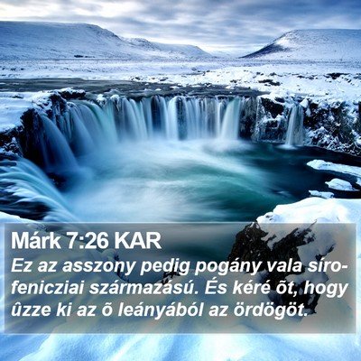 Márk 7:26 KAR Bible Verse Image