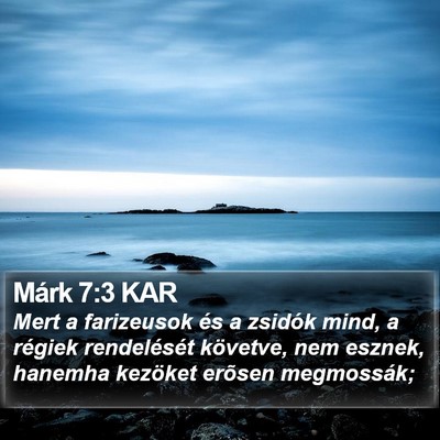 Márk 7:3 KAR Bible Verse Image