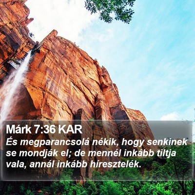 Márk 7:36 KAR Bible Verse Image