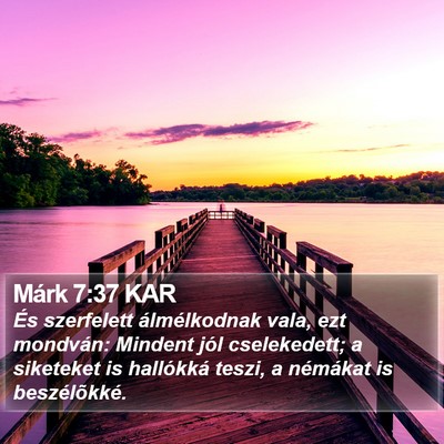 Márk 7:37 KAR Bible Verse Image