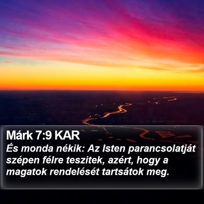 Márk 7:9 KAR Bible Verse Image
