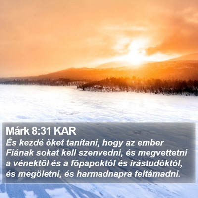 Márk 8:31 KAR Bible Verse Image