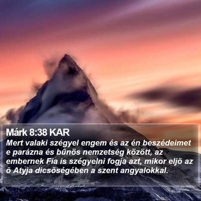 Márk 8:38 KAR Bible Verse Image