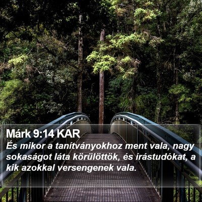 Márk 9:14 KAR Bible Verse Image