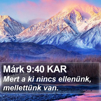 Márk 9:40 KAR Bible Verse Image