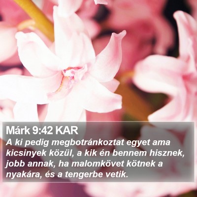 Márk 9:42 KAR Bible Verse Image