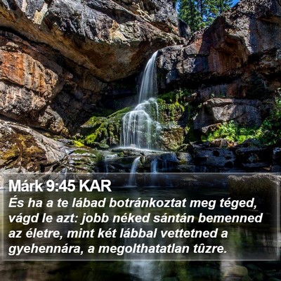 Márk 9:45 KAR Bible Verse Image