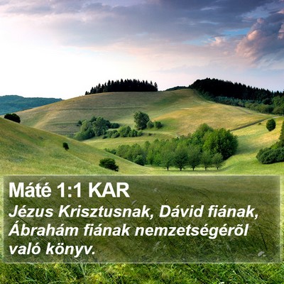Máté 1:1 KAR Bible Verse Image