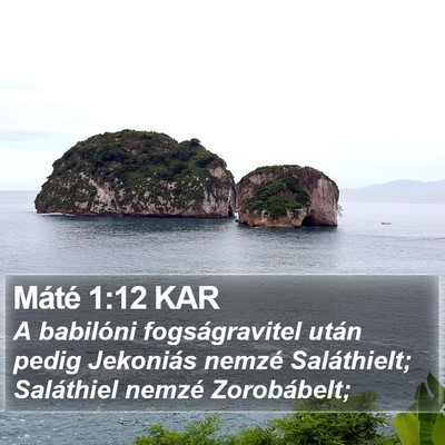 Máté 1:12 KAR Bible Verse Image