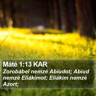 Máté 1:13 KAR Bible Verse Image