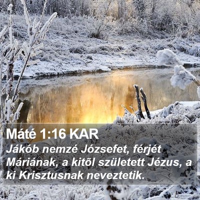 Máté 1:16 KAR Bible Verse Image