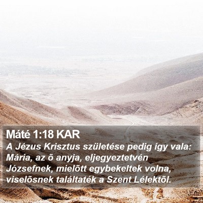 Máté 1:18 KAR Bible Verse Image