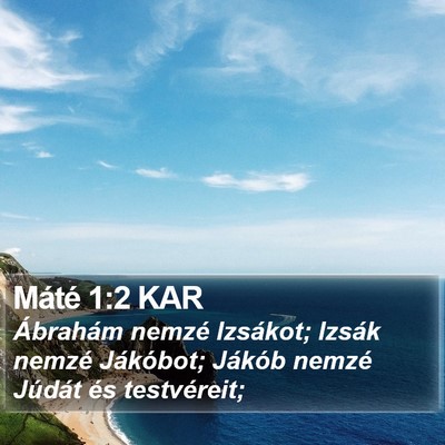 Máté 1:2 KAR Bible Verse Image