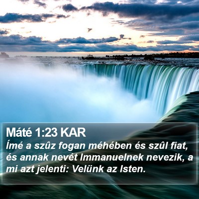 Máté 1:23 KAR Bible Verse Image