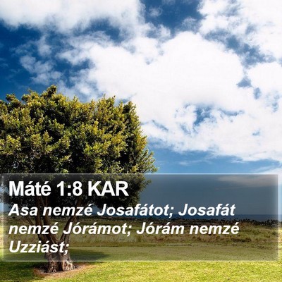 Máté 1:8 KAR Bible Verse Image