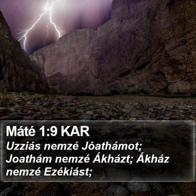 Máté 1:9 KAR Bible Verse Image