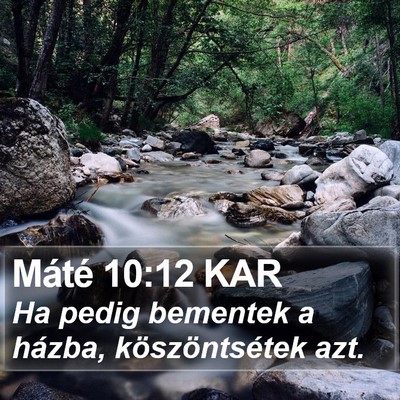 Máté 10:12 KAR Bible Verse Image