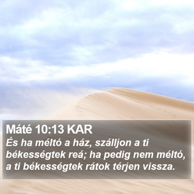 Máté 10:13 KAR Bible Verse Image