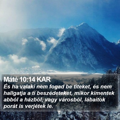 Máté 10:14 KAR Bible Verse Image