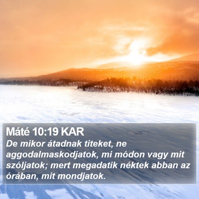 Máté 10:19 KAR Bible Verse Image