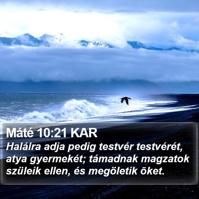 Máté 10:21 KAR Bible Verse Image